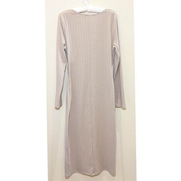 NWT Astr Twist Front Midi Dress in Oatmeal - Picture 6 of 11